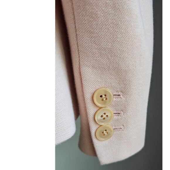 Talbots Pink Peach 2 Button Blazer, Gorgeous Stitching Detailed, New, Sz 8 - Picture 9 of 9